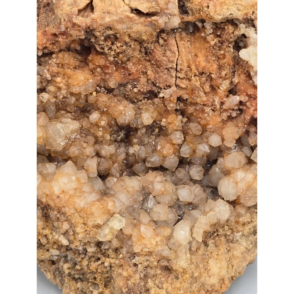 Natural Quartz‎ Geode Crystal Lot 6pc Tan White Good Raw Mineral Specimen